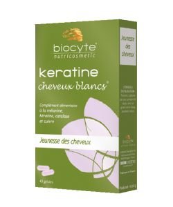 Keratine Cheveux Blancs, 40 capsules