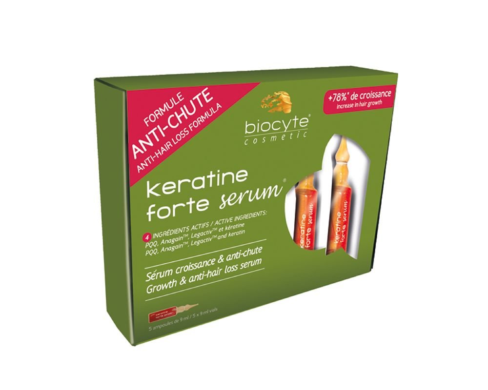 Keratine Forte Serum Biocyte 5 ampoules de 9 ml