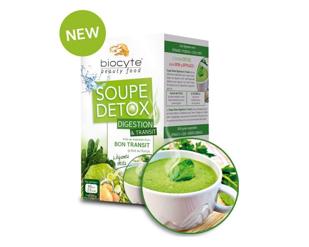Soupe Detox - Digestion et Transit - Biocyte - 112 g (14 x ...