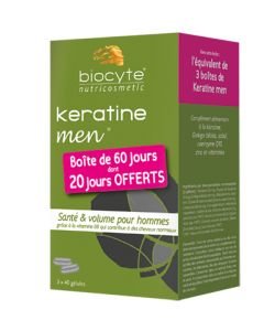 Pack Keratine Forte Men - DLUO 10/2020, 120 gélules