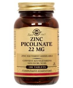 Zinc Picolinate 22 mg, 100 comprimés