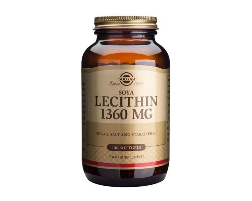 Lécithine de Soja 1360 mg (Soya Lecithin) Solgar 100 softgels