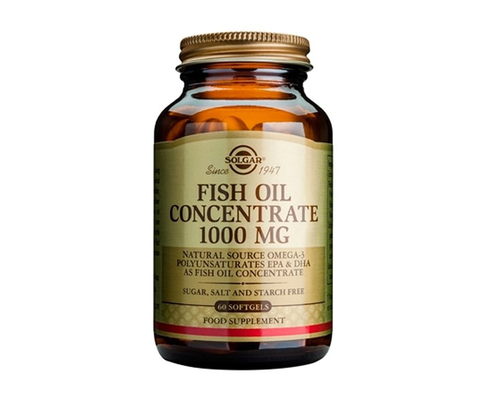 Huile de Poisson Concentrée 1000 mg (Fish Oil Concentrate) Solgar