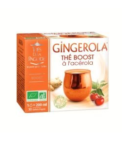 Gingerola - Thé BOOST à l'acérola - DLUO 01/2019 BIO, 30 infusettes
