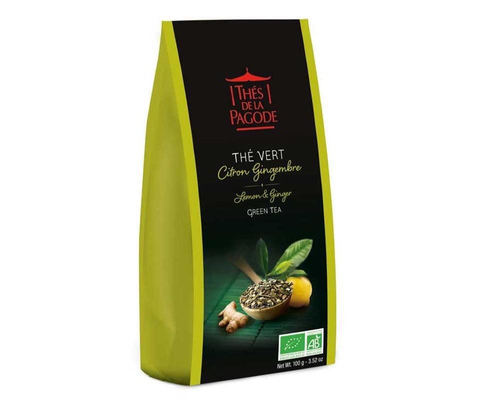 Thé Vert Citron Gingembre - Thés de la Pagode - 100g