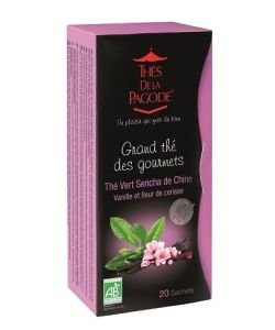 Thé Vert Sencha Vanille & Fleurs de Cerisier BIO, 20 infusettes