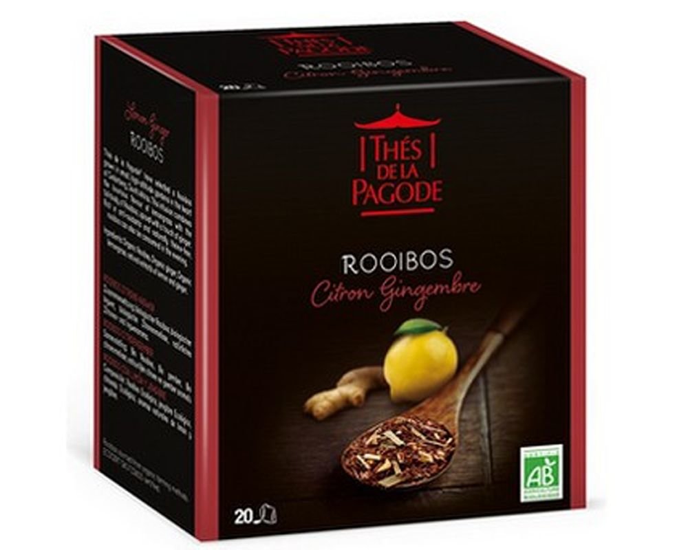 Rooibos LemonGinger Pagoda Teas 20 teabags