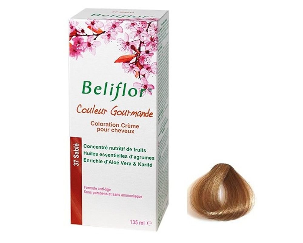 Coloration crème 37 Sablé - Beliflor - Sans ammoniaque