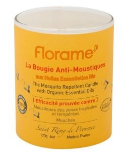 Bougie anti-moustiques aux huiles essentielles BIO, 170 g