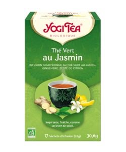 Thé Vert au Jasmin - Infusion ayurvédique DLUO 10/26 BIO, 17&nbsp;sachets