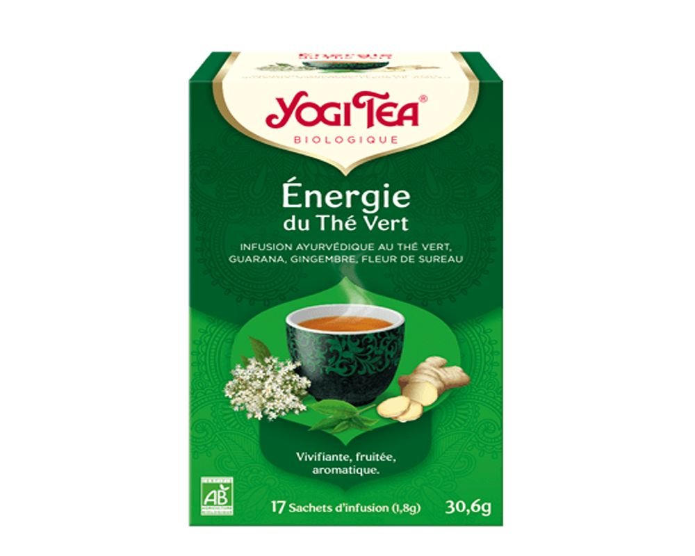 Energie du thé vert Infusion Ayurvédique Yogi Tea 17 sachets