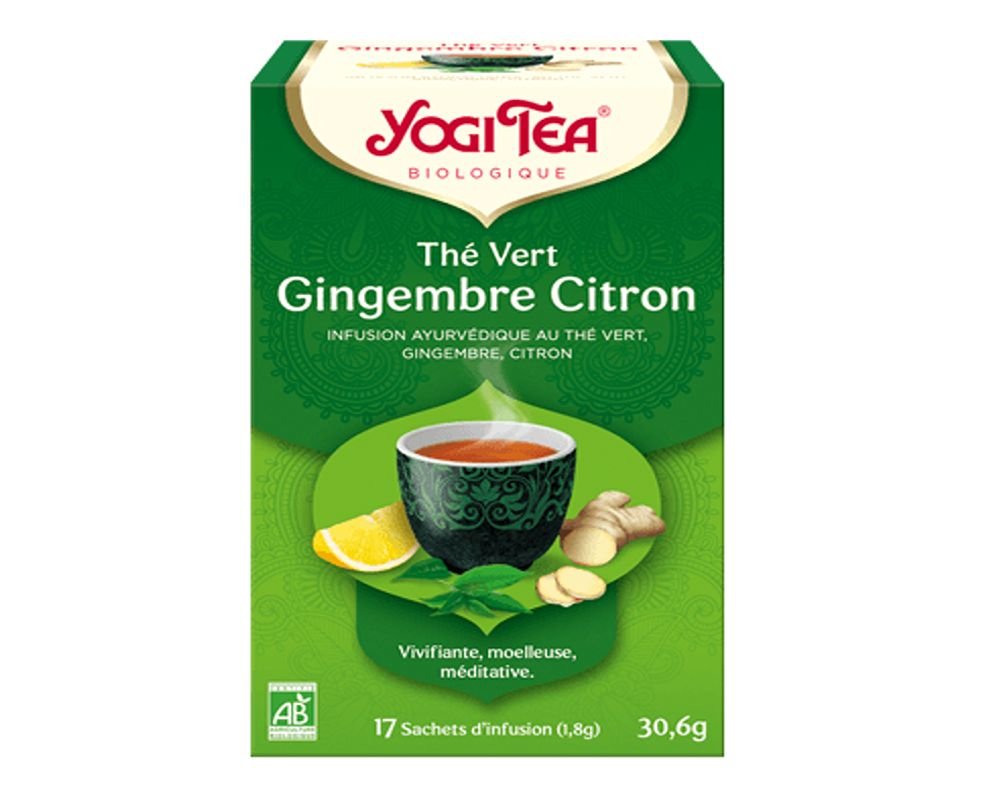 Thé Vert Gingembre Citron Infusion ayurvédique Bio Yogi Tea