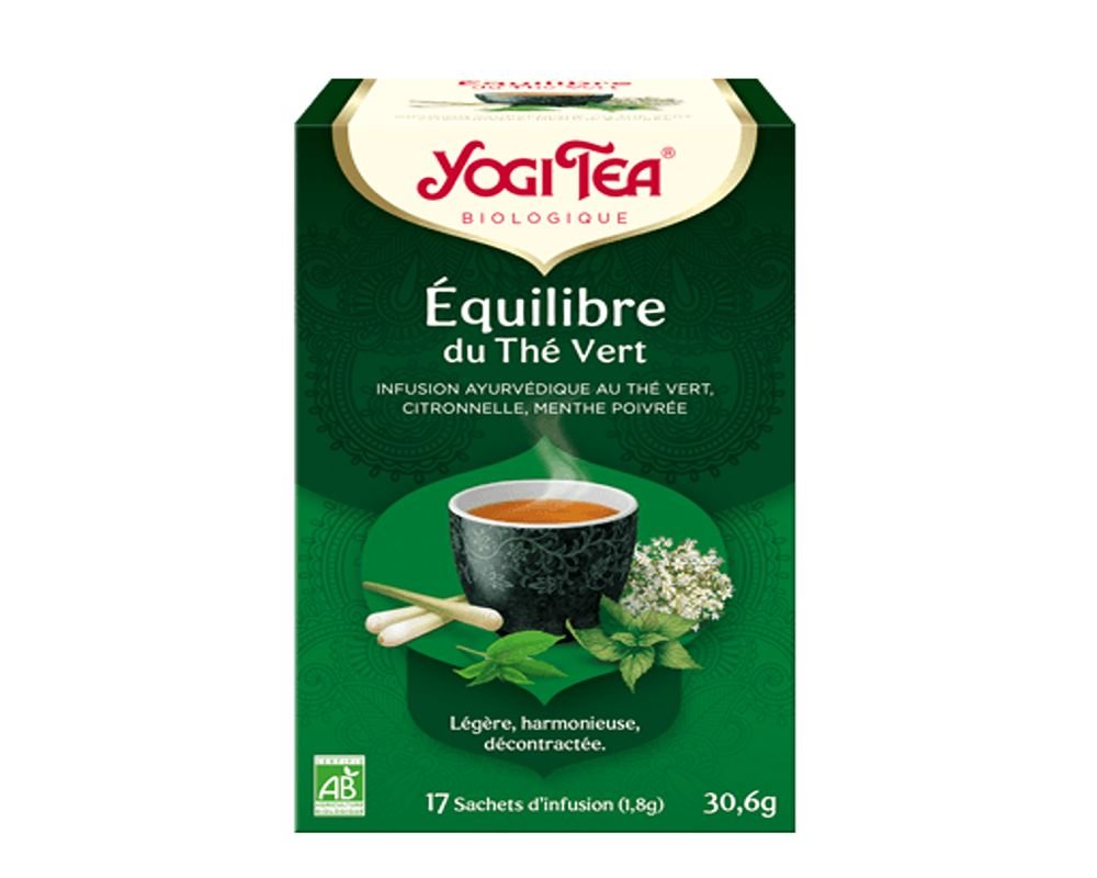 Équilibre du Thé Vert Infusion ayurvédique Bio Yogi Tea 17 sachets