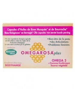 Rosehip Oil Capsules Borage + - OmegarosaPlus BIO, 60 capsules