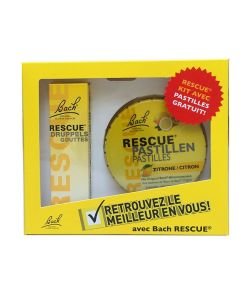 Rescue® Kit : Gouttes + Pastilles Citron OFFERTES, pièce