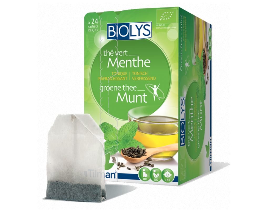 Infusion Thé vert Menthe (tonique rafraîchissant) bio Biolys