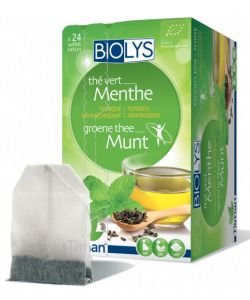 Green tea - Mint infusion (refreshing tonic) BIO, 24 sachets