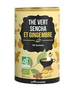 Thé vert Sencha et Gingembre - DLUO 01/02/2018 BIO, 20 sachets