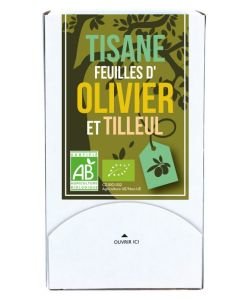 Tisane feuilles d'Olivier-Tilleul - DLUO 28/02/2018 BIO, 20 sachets