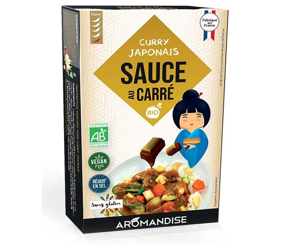 Sauces au carré Curry Japonais 90g Aromandise