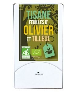 Tisane feuilles d'Olivier-Tilleul BIO, 20 sachets