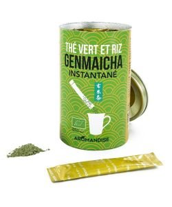 Thé vert et riz Genmaicha instantané BIO, 25 sachets