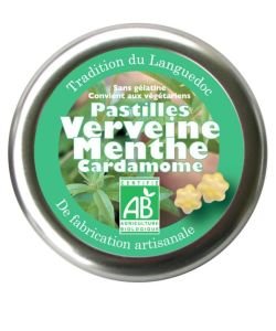 Pastilles Verveine-Menthe-Cardamome BIO, 45 g