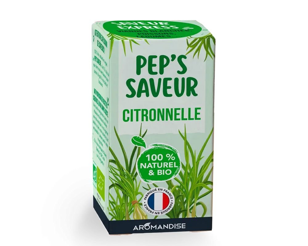 Cristaux D'huile Essentielle Citronnelle Aromandise - 10 G - Pour Cuisine Ou Bien-être - Neuf