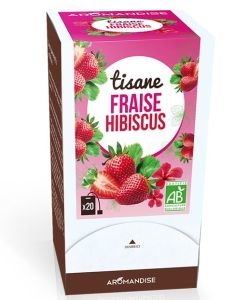 Tisane Fraise-Hibiscus BIO, 20 sachets