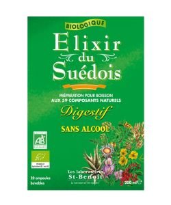 Elixir du Suédois - Sans alcool - Emballage Abîmé BIO, 20 ampoules