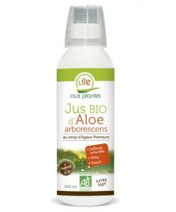 Jus d'Aloe arborescens au sirop d'agave Premium - Emballage abîmé BIO, 500 ml