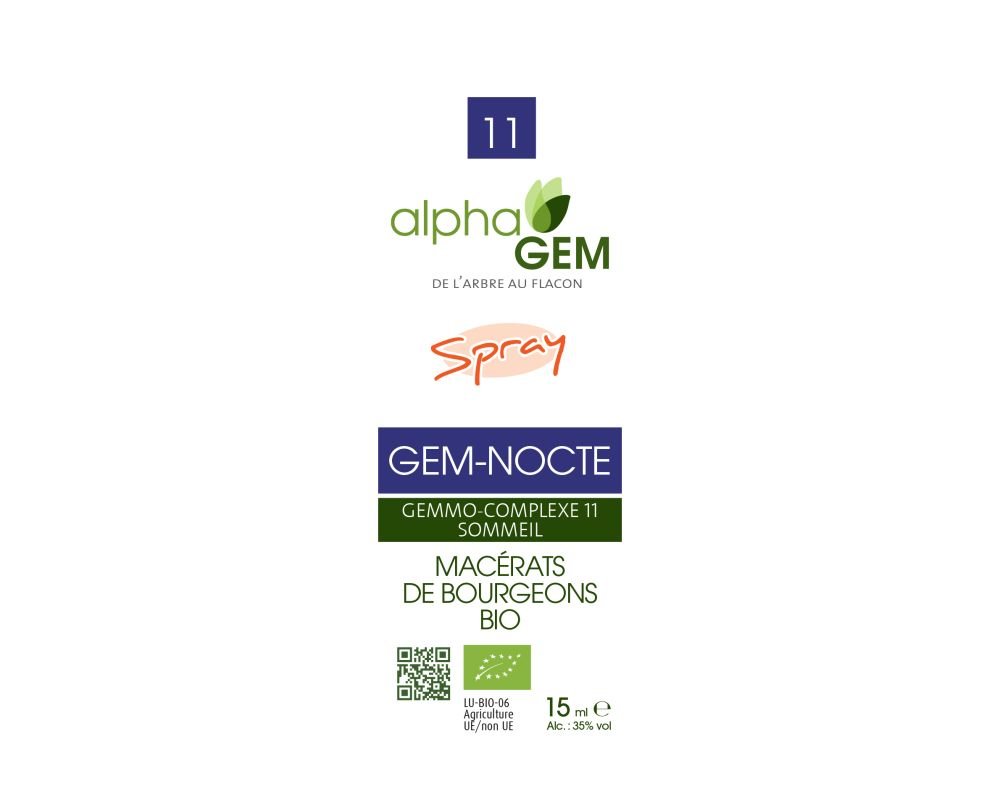 GEMNOCTE Spray bio Sommeil Alphagem 15 ml