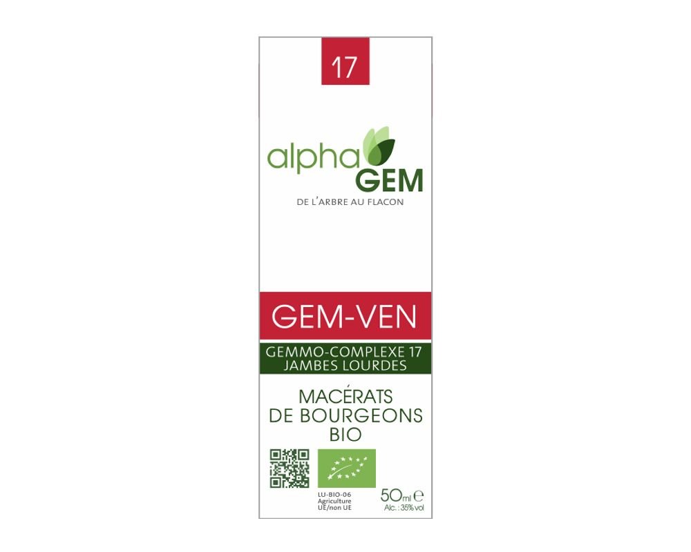 GEM-VEN - Gemmo-Complexe 17 Jambes Lourdes - Bio - Alphagem - 50 ml