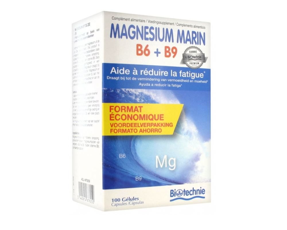 Magnésium marin B6 + B9 Biotechnie 100 gélules