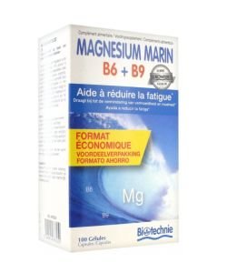 Magnesium marin b6 b9 et calcium marin, 100 capsules