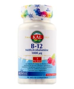 Vitamine B12 Méthylcobalamine (1000 µg), 90 comprimés
