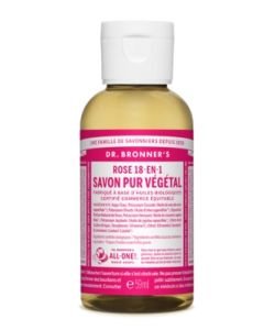 Mini savon liquide pur végétal - Rose BIO, 59 ml