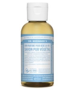 Mini savon liquide pur végétal - Non parfumé pour bébé BIO, 59 ml