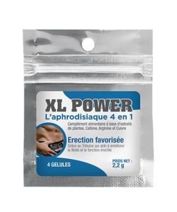 XL Power 4 - Vigueur et endurance masculine - DLUO 05/2026, 4&nbsp;pièces
