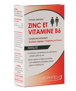 Zinc -Vitamine B6, 60 gélules