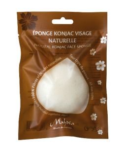 Eponge Konjac visage blanche BIO, pièce