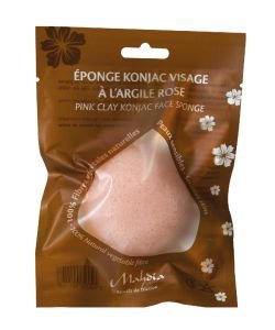 Eponge Konjac visage à l'argile rose BIO, pièce