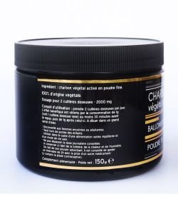 Charbon végétale super activé DLUO 01/27, 150&nbsp;g