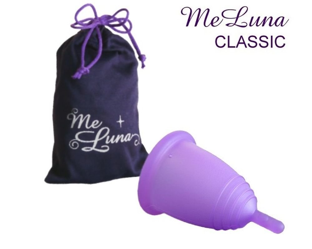 Menstrual cup classic stem purple S
