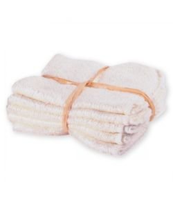 Set of 5 washable washcloths - off-white bamboo, part