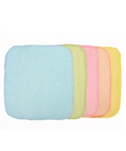 Set of 5 washable washcloths - Multicolored bamboo, part