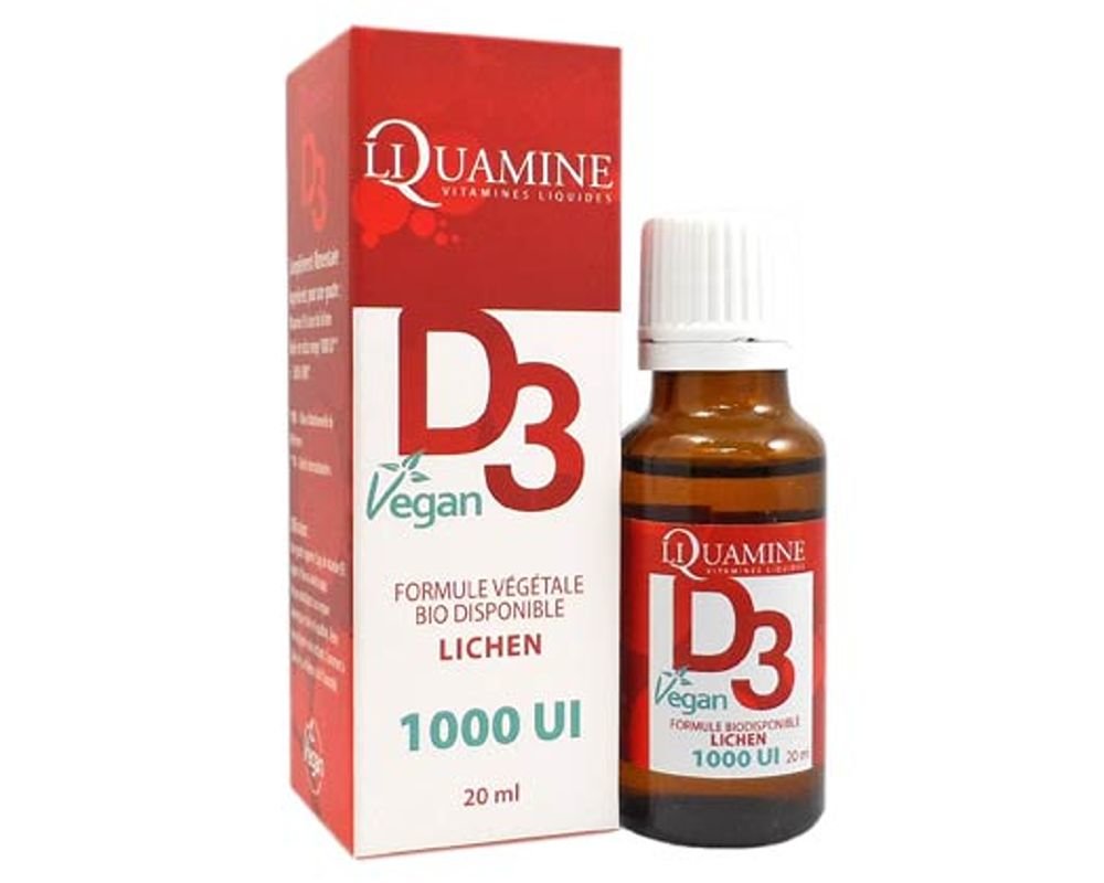 Vitamine D3 liquide 1000 UI Vegan Liquamine 20 ml