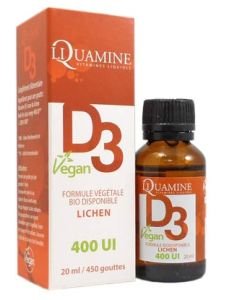 Vitamine D3 liquide 400 UI - Vegan - DLUO 04/2019, 20 ml