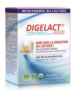 Digelact 4500 - DLUO 10/2018 BIO, 60 comprimés
