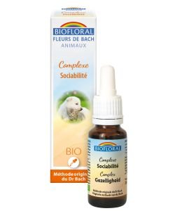 Complexe Sociabilité - Fleurs de Bach Animaux BIO, 20 ml